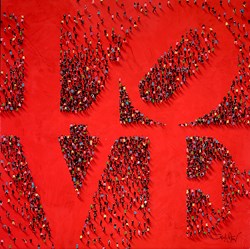 Everyone by Craig Alan - Mixed Media on Board sized 40x40 inches. Available from Whitewall Galleries
